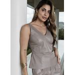 Regata de Couro Feminino Fendi Lívia 