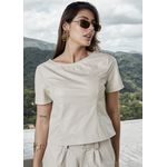 T-shirt de Couro Feminina Off-White Ariane 