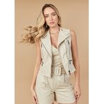 Colete De Couro Feminino Off-White Anne 