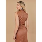 Colete De Couro Feminino Caramelo Anne 