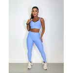 Conjunto Calça Top Alça Azul Sky