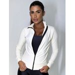 Casaco Zíper Tratorado Off White