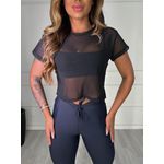 Camiseta Tule Preta