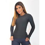 Blusa Poliamida Manga Longa Preta