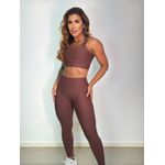 Conjunto Calça Top Joy Marrom