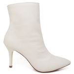 9101 Bota Cano Curto Salto Medio Napa Off White