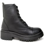 9308 Bota Coturno Cano Médio Napa Preto