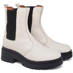 9310 Bota Coturno Cano Médio Napa Off White/Preto