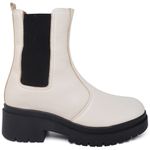 9310 Bota Coturno Cano Médio Napa Off White/Preto