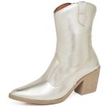 9812 Bota Texana Western Country Cano baixo Metalizado Ouro Light