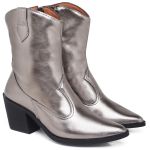 9812 Bota Texana Western Country Cano Baixo Metalizado Prata Velho