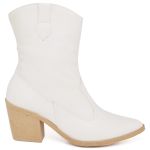 9812 Bota Texana Western Country Cano Baixo Napa Off White