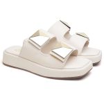 11002 Sandália Flat Pirâmide Napa Off White