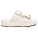 11002 Sandália Flat Pirâmide Napa Off White