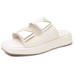 11002 Sandália Flat Pirâmide Napa Off White