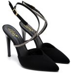 7958 Scarpin Salto Alto Nobuck Preto