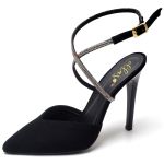 7958 Scarpin Salto Alto Nobuck Preto
