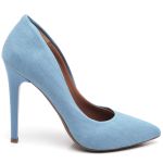 Scarpin Salto Alto Jeans Delave