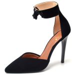 7957 Scarpin Salto Alto Nobuck Preto
