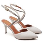 8958 Scarpin Salto Médio Napa Off White