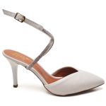 8958 Scarpin Salto Médio Napa Off White