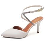 8958 Scarpin Salto Médio Napa Off White