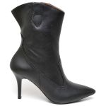 9113 Bota Texas Cano Médio Salto Fino Médio Napa Preto