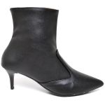 9215 Bota Cano Curto Salto Fino Baixo Napa Preto