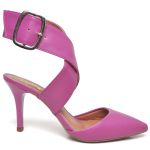 8920 Scarpin Salto Médio Bico Folha Napa Velvet