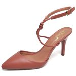 8927 Sandália Salto Médio Napa Bico Folha Blush