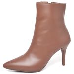 9101 Bota Cano Curto Salto Fino Médio Napa Caramelo