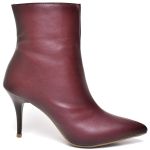 9101 Bota Cano Curto Salto Fino Médio Napa Marsala