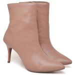 9101 Bota Cano Curto Salto Fino Médio Napa Mocha Mousse