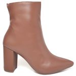 9501 Bota Cano Curto Salto Grosso Médio Napa Caramelo