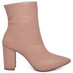 9501 Bota Cano Curto Salto Grosso Médio Napa Mocha Mousse