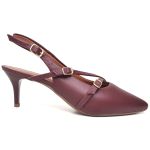 3271 Scarpin Slingback Salto Baixo Napa Marsala