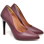 Scarpin Salto Alto Napa Marsala