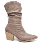 9819 Bota Texana Western Cano Médio Napa Destroyed Taupe