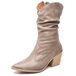 9819 Bota Texana Western Cano Médio Napa Destroyed Taupe