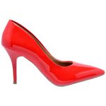 Scarpin Salto Médio Verniz Vermelho