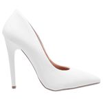 SSA Scarpin Salto Alto Verniz Branco