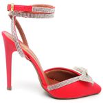 7947 Scarpin Salto Alto com Strass Napa Vermelho