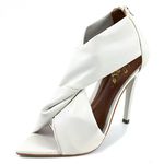 7919 Sandália Bico Folha Salto Alto Napa Off White