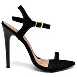 7922 Sandália Salto Alto Nobuck Preto