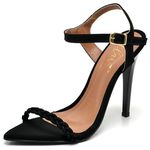 7922 Sandália Salto Alto Nobuck Preto