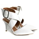 8920 Scarpin Bico Folha Salto Médio Napa Branco