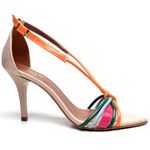 8921 Sandália Salto Médio Verniz Carnelian Croco Amêndoa