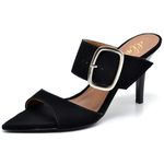 8925 Sandália Salto Médio Nobuck Preto