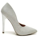 Scarpin Salto Alto Luminicolor Prata
