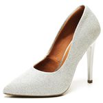 Scarpin Salto Alto Luminicolor Prata